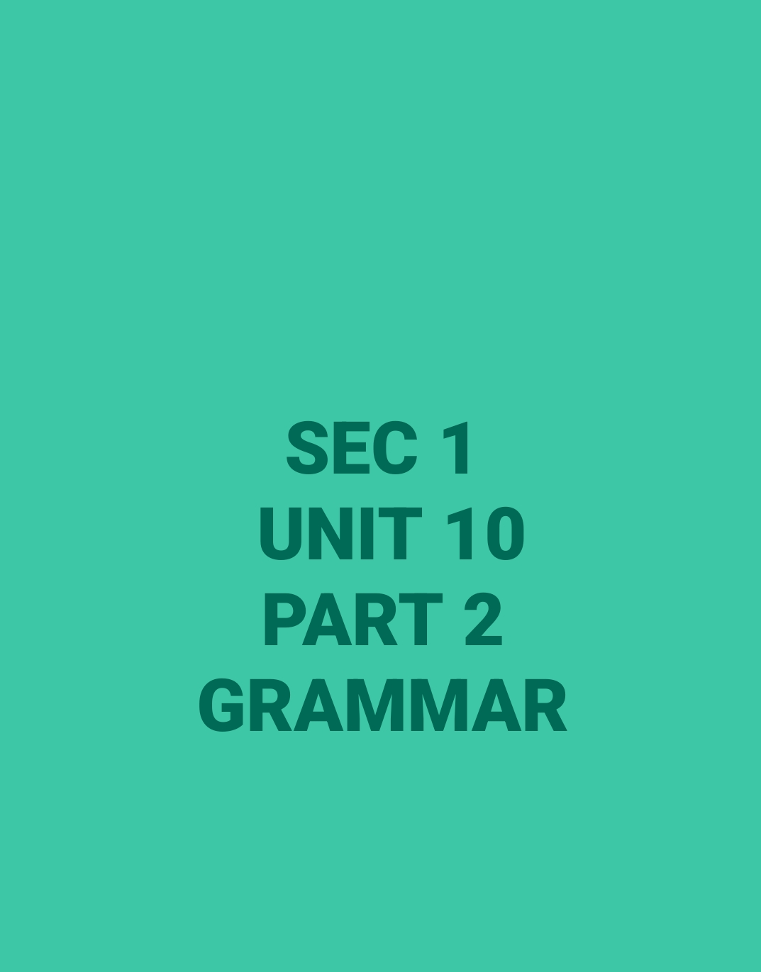 اول ثانوي ... الوحدة العاشرة ..  بارت ٢